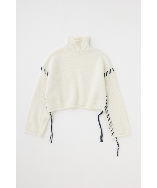 MOUSSY CROPPED STITCHING ニット MOUSSY（マウジー）の「CROPPED STITCHING ニット（ニット