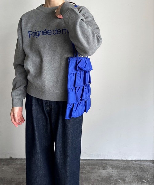 SPRUCE（スプルース）の「EM:SPRUCE フリル　ナイロン　軽量 150g　縦長トートバッグ　旅行バッグ（トートバッグ・レディース・ベージュ/ブルー/ブラック・FREE）」の9枚目の写真