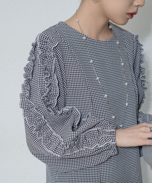 MAISON DE THERESE(メゾン ド テレーズ)の「パフスリーブ長袖ブラウス(シャツ/ブラウス・レディース・ブラック/ホワイト/A・FREE)」の20枚目の写真