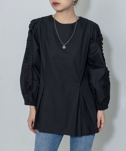 MAISON DE THERESE(メゾン ド テレーズ)の「パフスリーブ長袖ブラウス(シャツ/ブラウス・レディース・ブラック/ホワイト/A・FREE)」の22枚目の写真