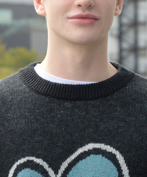 Beautiful Harmony（ビューティフルハーモニー）の「フラワーニット（ニット/セーター・メンズ・オフホワイト/ブラック/ブルー系その他・LARGE/MEDIUM）」の7枚目の写真