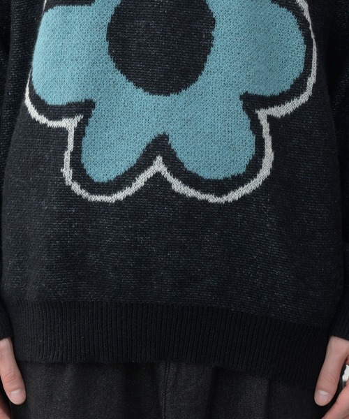 Beautiful Harmony（ビューティフルハーモニー）の「フラワーニット（ニット/セーター・メンズ・オフホワイト/ブラック/ブルー系その他・LARGE/MEDIUM）」の8枚目の写真