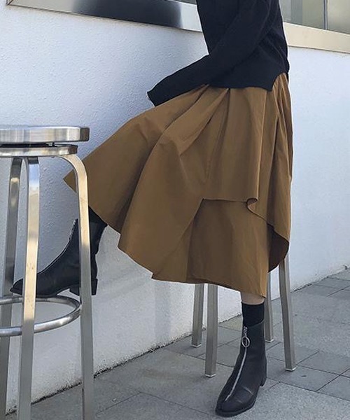 gossip!ロサンゼルス(ゴシップロサンゼルス)の「レイヤードボリュームパンツ(その他パンツ・レディース・ブラウン/ブラック・FREE)」の15枚目の写真