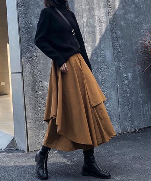 gossip!ロサンゼルス(ゴシップロサンゼルス)の「レイヤードボリュームパンツ(その他パンツ・レディース・ブラウン/ブラック・FREE)」の21枚目の写真