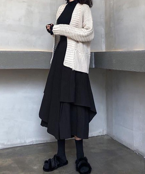 gossip!ロサンゼルス(ゴシップロサンゼルス)の「レイヤードボリュームパンツ(その他パンツ・レディース・ブラウン/ブラック・FREE)」の6枚目の写真