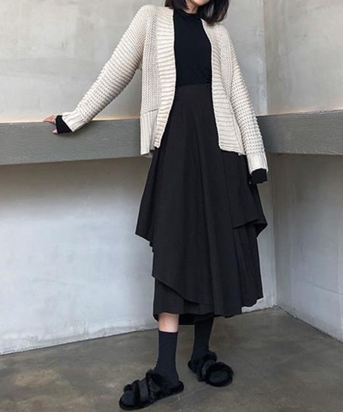gossip!ロサンゼルス(ゴシップロサンゼルス)の「レイヤードボリュームパンツ(その他パンツ・レディース・ブラウン/ブラック・FREE)」の7枚目の写真