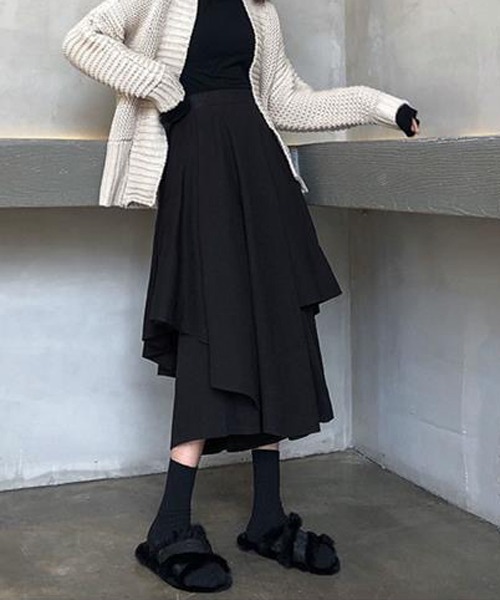 gossip!ロサンゼルス(ゴシップロサンゼルス)の「レイヤードボリュームパンツ(その他パンツ・レディース・ブラウン/ブラック・FREE)」の9枚目の写真
