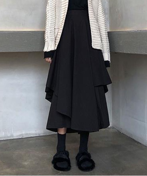 gossip!ロサンゼルス(ゴシップロサンゼルス)の「レイヤードボリュームパンツ(その他パンツ・レディース・ブラウン/ブラック・FREE)」の11枚目の写真
