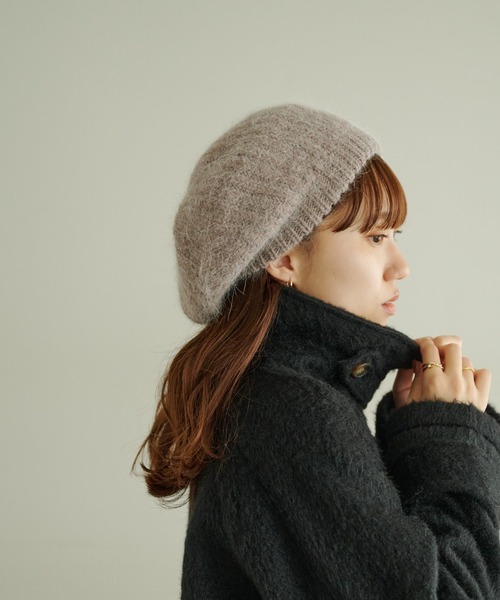 DISCOAT（ディスコート）の「アンゴラ風ベレー（ハンチング/ベレー帽・レディース・ホワイト/ブラウン・FREE）」の19枚目の写真