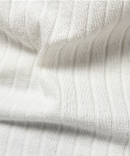 N.(N. Natural Beauty Basic)(エヌエヌナチュラルビューティーベーシック)の「テレコヘンリーTシャツ(Tシャツ/カットソー・レディース・ホワイト/ブラック・MEDIUM)」の6枚目の写真