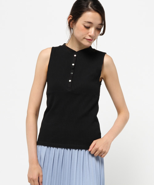 N.(N. Natural Beauty Basic)(エヌエヌナチュラルビューティーベーシック)の「テレコヘンリーTシャツ(Tシャツ/カットソー・レディース・ホワイト/ブラック・MEDIUM)」の11枚目の写真