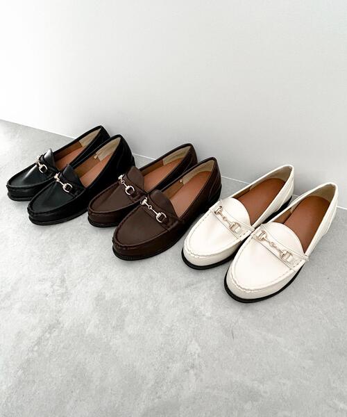 WEGO（ウィゴー）の「WEGO/ビット付きローファー（ローファー・レディース・ブラック/ブラウン/アイボリー・MEDIUM/LARGE）」の4枚目の写真