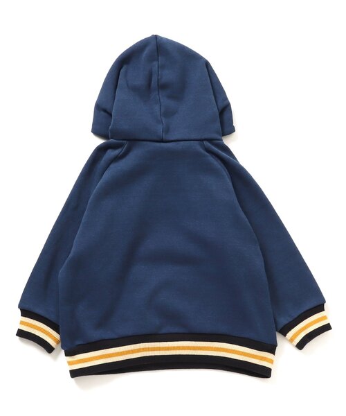 BREEZE(ブリーズ)の「【セットアップ】あったかラインリブカレッジパーカー_裏シャギー(パーカー・キッズ・インディゴブルー/グレー・120/90/80/110/140/130/100)」の9枚目の写真