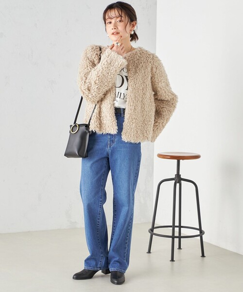 SHIPS（シップス）の「プードル ファー ボンディング ブルゾン