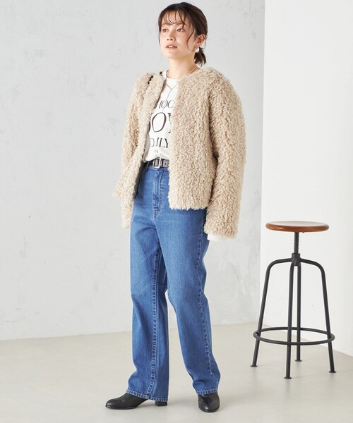 SHIPS（シップス）の「プードル ファー ボンディング ブルゾン