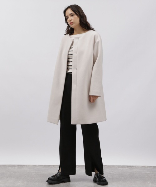 LAKOLE(ラコレ)の「12ゲージリブボートネック / 972372(ニット/セーター・レディース・セージグリーン/ネイビー/ピンク/ブラック/オフホワイト/アイボリー・MEDIUM/SMALL)」の8枚目の写真