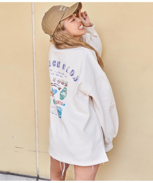 anap mimpi（アナップミンピ）の「カラフルプリント 裏起毛 スウェット トレーナー（スウェット・レディース・グレー/ミント/ベージュ系その他・FREE）」の18枚目の写真