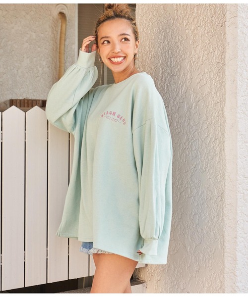 anap mimpi（アナップミンピ）の「カラフルプリント 裏起毛 スウェット トレーナー（スウェット・レディース・グレー/ミント/ベージュ系その他・FREE）」の22枚目の写真