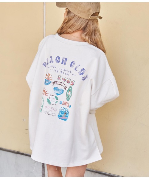 anap mimpi（アナップミンピ）の「カラフルプリント 裏起毛 スウェット トレーナー（スウェット・レディース・グレー/ミント/ベージュ系その他・FREE）」の8枚目の写真