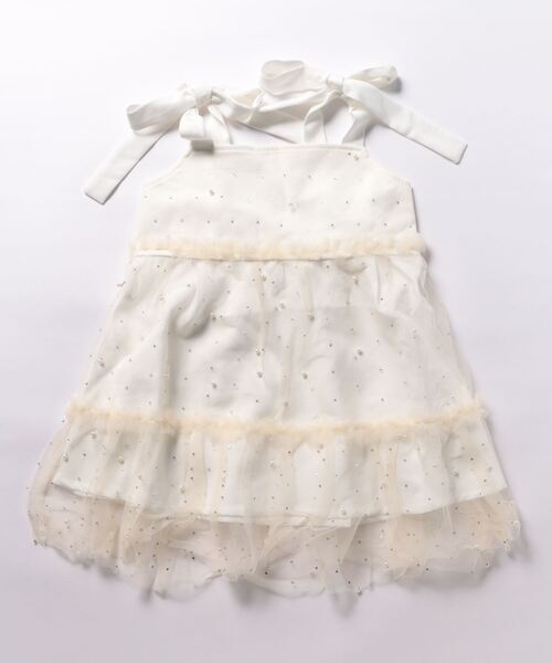 apres jour(アプレジュール)の「ビジュー付き肩リボンチュールチュニック【ZOZOTOWN限定アイテム】(その他トップス・レディース・グレー/アイボリー/ブラック・X-LARGE/フリー)」の4枚目の写真