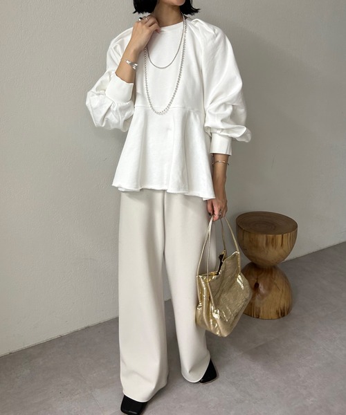 SHENERY（シーナリー）の「ペプラムスウェット（スウェット・レディース・ブラック/シルバー/オフホワイト・FREE）」の13枚目の写真