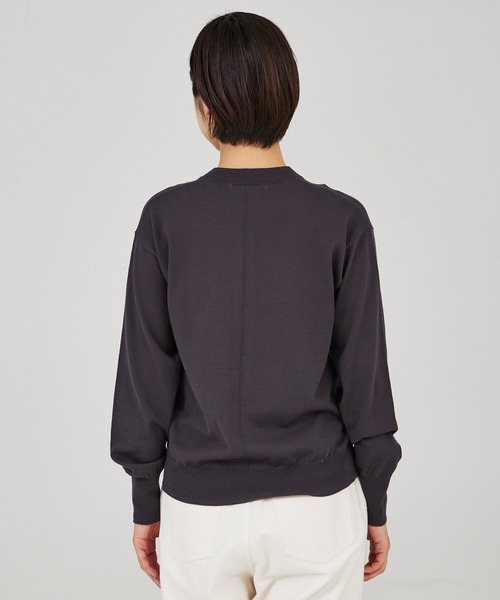 qualite（カリテ）の「【アンサンブル対応】コットンハイゲージニットカーディガン（カーディガン/ボレロ・レディース・チャコールグレー/ブルー/グレイッシュベージュ/オフホワイト・フリー）」の14枚目の写真