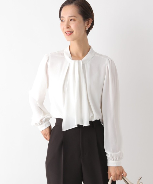 LEPSIM(レプシィム)の「【入卒式/セレモニー】ボウタイ2WAYブラウス 987598(シャツ/ブラウス・レディース・ネイビー/ブルー/オフホワイト・LARGE/MEDIUM)」の7枚目の写真