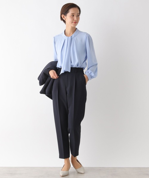 LEPSIM(レプシィム)の「【入卒式/セレモニー】ボウタイ2WAYブラウス 987598(シャツ/ブラウス・レディース・ネイビー/ブルー/オフホワイト・LARGE/MEDIUM)」の10枚目の写真