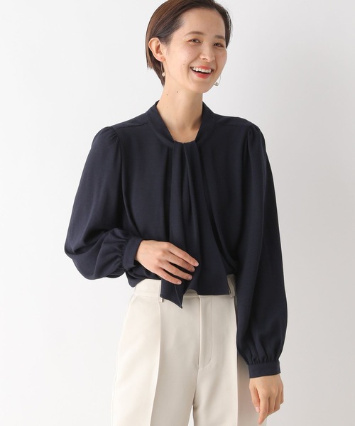 LEPSIM(レプシィム)の「【入卒式/セレモニー】ボウタイ2WAYブラウス 987598(シャツ/ブラウス・レディース・ネイビー/ブルー/オフホワイト・LARGE/MEDIUM)」の17枚目の写真