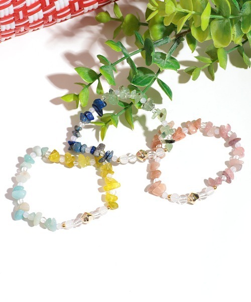 チチカカ(チチカカ)の「ナゲットストーンブレスレット(ブレスレット・レディース・ネイビー/ピンク/ターコイズブルー・FREE)」の11枚目の写真