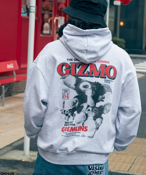 VENCEEXCHANGE（ヴァンスエクスチェンジ）の「GREMLINS グレムリン GIZMO ギズモ ヴィンテージ風フォトプリントスウェットパーカー（パーカー・メンズ・ブルー系その他/チャコールグレー/ライトグレー・M/L/LL）」の6枚目の写真