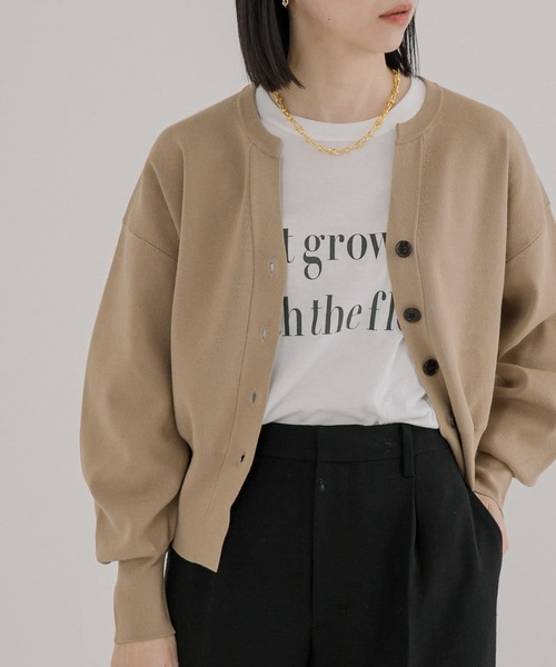 URBAN RESEARCH（アーバンリサーチ）の「スキッパーショートカーディガン（カーディガン/ボレロ・レディース・ネイビー/ベージュ/アイボリー/イエロー・FREE）」の20枚目の写真