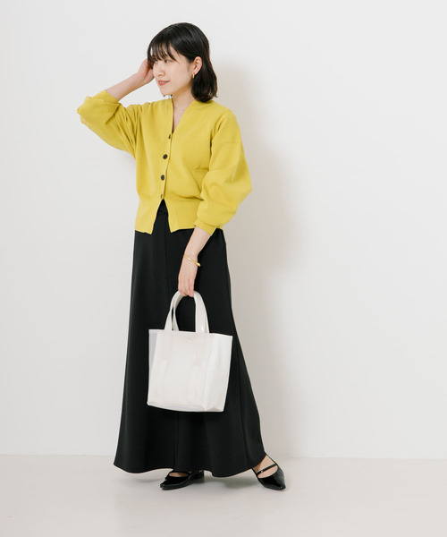 URBAN RESEARCH（アーバンリサーチ）の「スキッパーショートカーディガン（カーディガン/ボレロ・レディース・ネイビー/ベージュ/アイボリー/イエロー・FREE）」の6枚目の写真