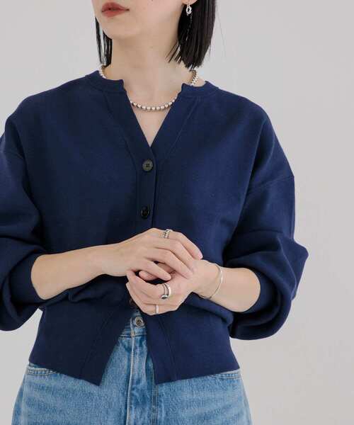 URBAN RESEARCH（アーバンリサーチ）の「スキッパーショートカーディガン（カーディガン/ボレロ・レディース・ネイビー/ベージュ/アイボリー/イエロー・FREE）」の7枚目の写真