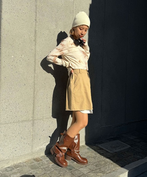 CIAOPANIC(チャオパニック)の「ツイルプリーツミニスカート(スカート・レディース・カーキ/ベージュ・FREE)」の10枚目の写真