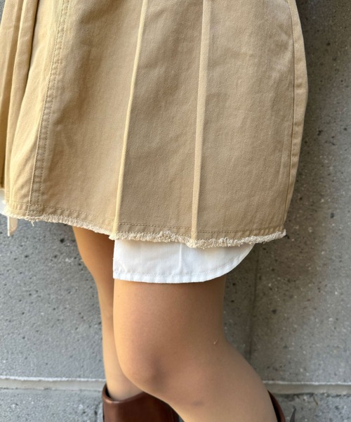 CIAOPANIC(チャオパニック)の「ツイルプリーツミニスカート(スカート・レディース・カーキ/ベージュ・FREE)」の14枚目の写真
