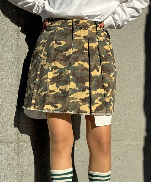 CIAOPANIC(チャオパニック)の「ツイルプリーツミニスカート(スカート・レディース・カーキ/ベージュ・FREE)」の18枚目の写真