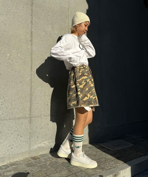 CIAOPANIC(チャオパニック)の「ツイルプリーツミニスカート(スカート・レディース・カーキ/ベージュ・FREE)」の22枚目の写真