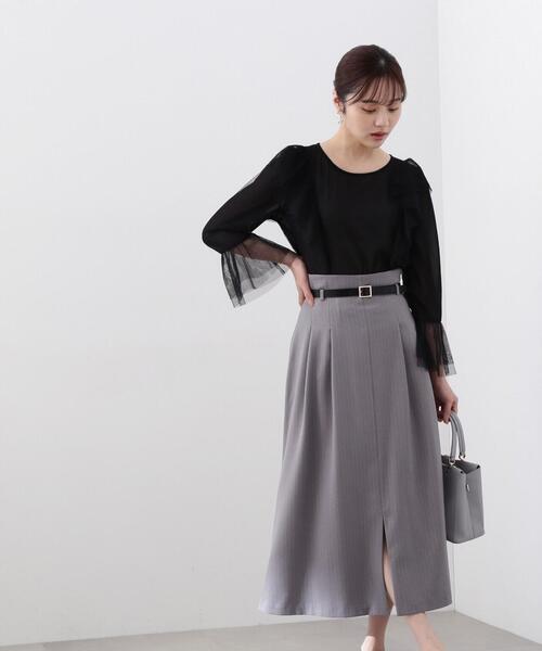 PROPORTION BODY DRESSING（プロポーションボディドレッシング）の「チュールブラウス / 1214110205（シャツ/ブラウス・レディース・ホワイト系その他/グレー/ブラック・FREE）」の10枚目の写真