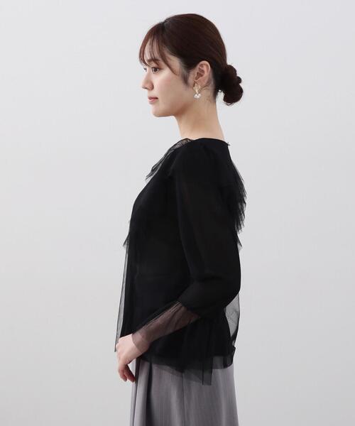 PROPORTION BODY DRESSING（プロポーションボディドレッシング）の「チュールブラウス / 1214110205（シャツ/ブラウス・レディース・ホワイト系その他/グレー/ブラック・FREE）」の13枚目の写真