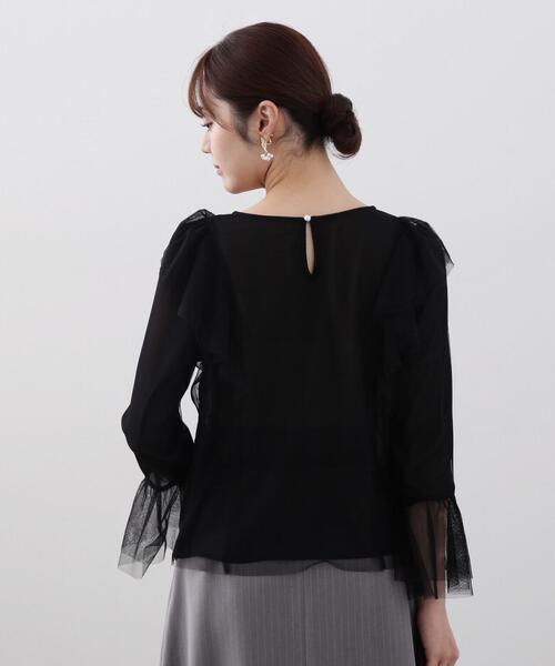 PROPORTION BODY DRESSING（プロポーションボディドレッシング）の「チュールブラウス / 1214110205（シャツ/ブラウス・レディース・ホワイト系その他/グレー/ブラック・FREE）」の14枚目の写真