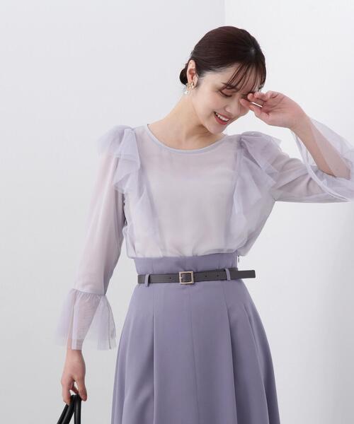 PROPORTION BODY DRESSING（プロポーションボディドレッシング）の「チュールブラウス / 1214110205（シャツ/ブラウス・レディース・ホワイト系その他/グレー/ブラック・FREE）」の19枚目の写真