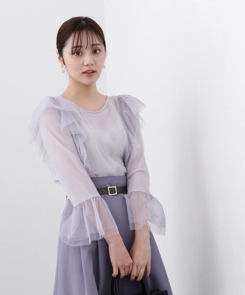 PROPORTION BODY DRESSING（プロポーションボディドレッシング）の「チュールブラウス / 1214110205（シャツ/ブラウス・レディース・ホワイト系その他/グレー/ブラック・FREE）」の20枚目の写真