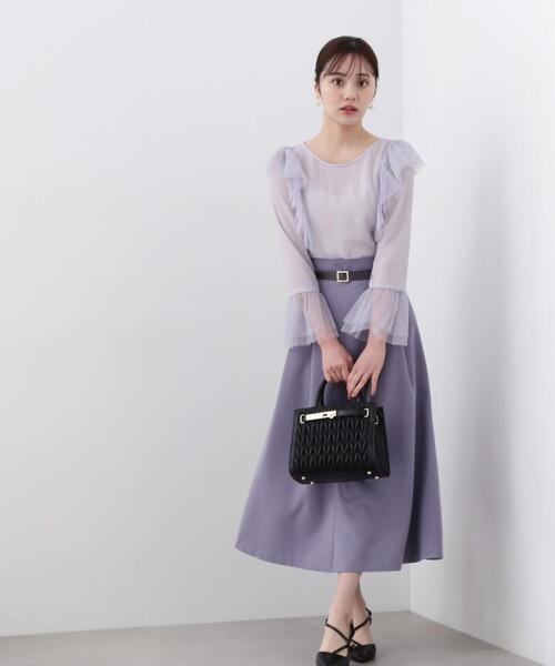 PROPORTION BODY DRESSING（プロポーションボディドレッシング）の「チュールブラウス / 1214110205（シャツ/ブラウス・レディース・ホワイト系その他/グレー/ブラック・FREE）」の21枚目の写真