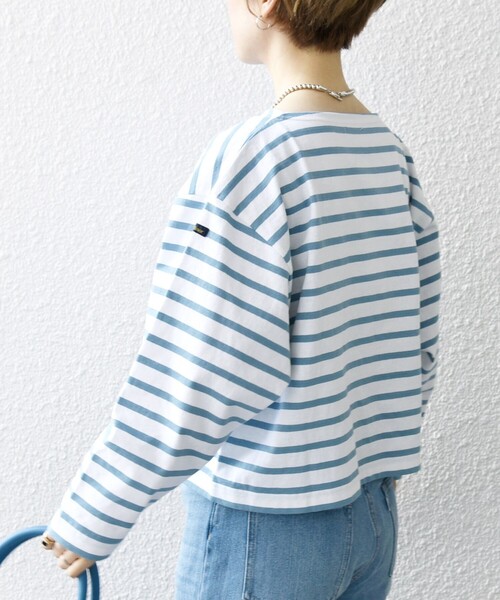 Le Minor(ルミノア)の「【SHIPS any別注】Le minor: ロングスリーブ ボーダー TEE(Tシャツ/カットソー・レディース・ネイビー/イエロー/オレンジ/ブルー・ONE SIZE)」の15枚目の写真