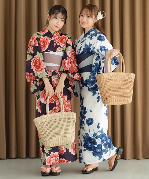 着物・浴衣・和小物 wel y211204】浴衣 レディース 榛原 松竹梅 高品質ブランド浴衣(単品