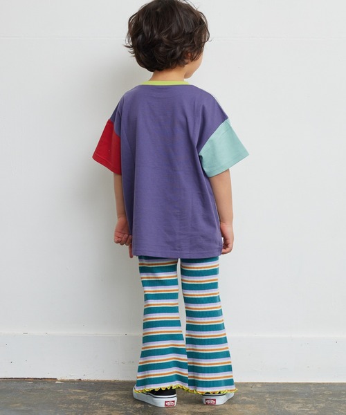 HOGAN RANCH WEAR(ホーガンランチウエア)の「先染ボーダーワッフルフレアーパンツ(80~150cm)(その他パンツ・キッズ・グリーン/ピンク/ライトブルー・80/90/100/110/120/130/140/150)」の14枚目の写真