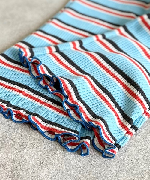 HOGAN RANCH WEAR(ホーガンランチウエア)の「先染ボーダーワッフルフレアーパンツ(80~150cm)(その他パンツ・キッズ・グリーン/ピンク/ライトブルー・80/90/100/110/120/130/140/150)」の16枚目の写真