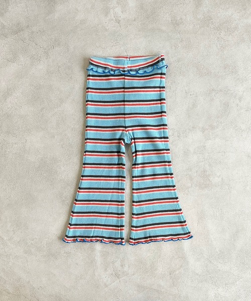 HOGAN RANCH WEAR(ホーガンランチウエア)の「先染ボーダーワッフルフレアーパンツ(80~150cm)(その他パンツ・キッズ・グリーン/ピンク/ライトブルー・80/90/100/110/120/130/140/150)」の15枚目の写真