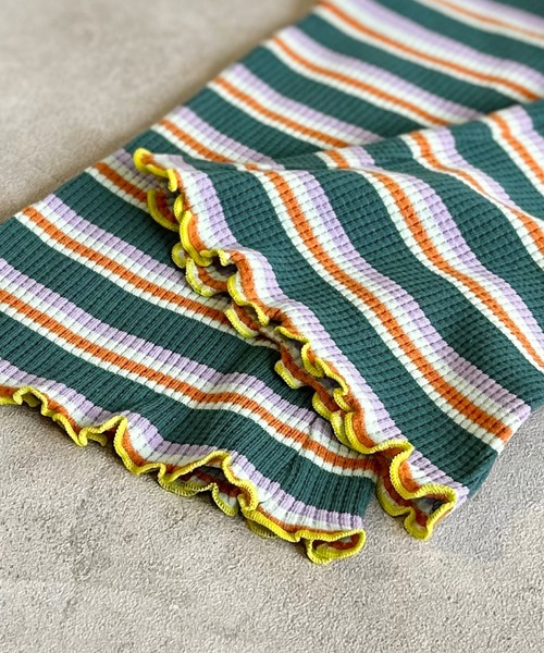 HOGAN RANCH WEAR(ホーガンランチウエア)の「先染ボーダーワッフルフレアーパンツ(80~150cm)(その他パンツ・キッズ・グリーン/ピンク/ライトブルー・80/90/100/110/120/130/140/150)」の11枚目の写真